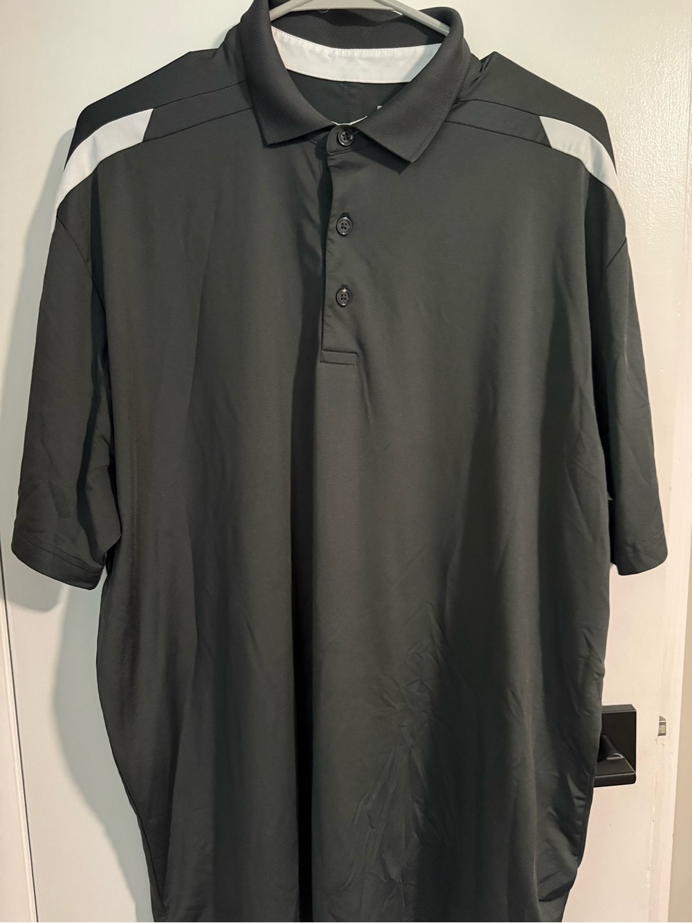 Callaway Opti-Dri Gray Golf Shirt w/White Trim